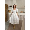 Beyaz Balon Kollu Brode Elbise - 158267 Beyaz Balon Kollu Brode Elbise - 158267