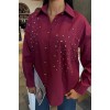 Kristal Taş Çakımlı Poplin Gömlek 3413 158516 Kristal Taş Çakımlı Poplin Gömlek 3413 158516