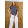 Yakası Taşlı Tshirt - Füme 149479 Yakası Taşlı Tshirt - Füme 149479