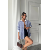YAKA VE MANŞET BEYAZ BOYFRİEND ÇİZGİLİ POPLİN GÖMLEK - Mavi 160813 YAKA VE MANŞET BEYAZ BOYFRİEND ÇİZGİLİ POPLİN GÖMLEK - Mavi 160813