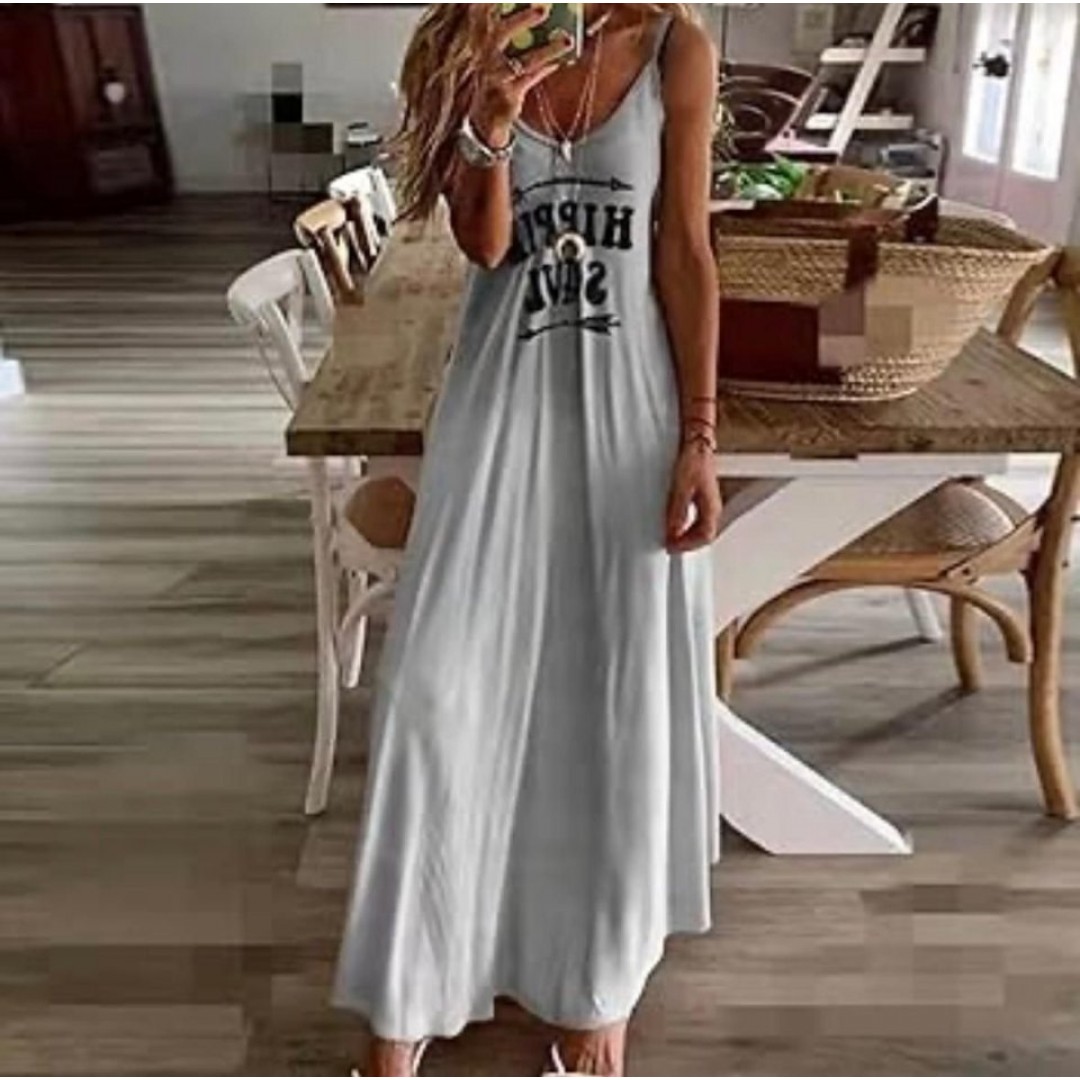 Kadın Süprem Kumaş Dijital Baskılı Askılı Maxi Boy Askılı Elbise - 160403 Kadın Süprem Kumaş Dijital Baskılı Askılı Maxi Boy Askılı Elbise - 160403