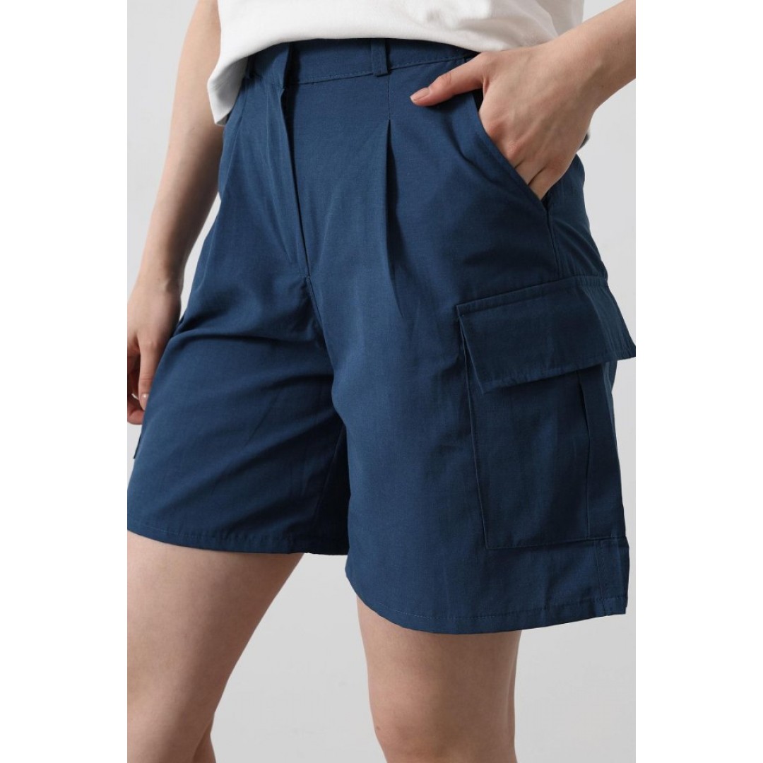 Cargo Cepli Şort - İndigo 151451 Cargo Cepli Şort - İndigo 151451