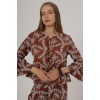 Fiyonk Bağlamalı Brode Bluz - Kahve 162572 Fiyonk Bağlamalı Brode Bluz - Kahve 162572