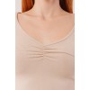 Geniş Yaka Krem Basic Body Bluz 148078 Geniş Yaka Krem Basic Body Bluz 148078