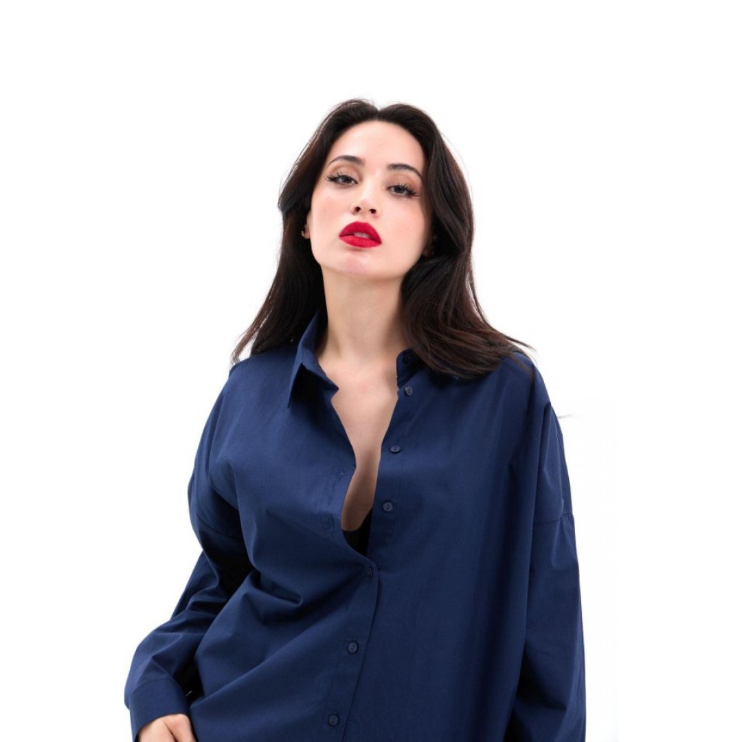7448 GÖMLEK-LACİVERT 160302