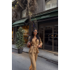 SATEN KRUVAZE BAĞLAMALI BLUZ- PANTOLON TAKIM - Bej 153595 SATEN KRUVAZE BAĞLAMALI BLUZ- PANTOLON TAKIM - Bej 153595