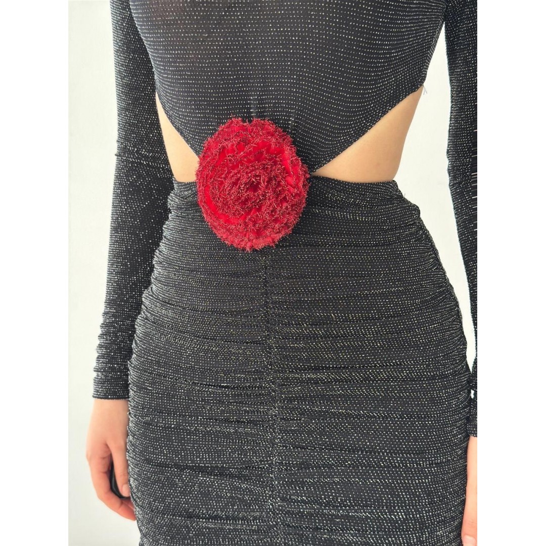 Sarih Gül Detaylı Elbise - 146981 Sarih Gül Detaylı Elbise - 146981