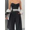 PANTOLON BEL ŞERİT DETAYLI - Siyah 153638 PANTOLON BEL ŞERİT DETAYLI - Siyah 153638
