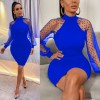 Kadın Uzun Kollu Kollar Tül Puantiye Detay Dalgıç Mini Boy Elbise - 132291 Kadın Uzun Kollu Kollar Tül Puantiye Detay Dalgıç Mini Boy Elbise - 132291