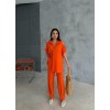 OMUZ MİDYE SIRALI BLUZ - PAÇA PENSLİ PANTOLON TAKIM - Orange 150088 OMUZ MİDYE SIRALI BLUZ - PAÇA PENSLİ PANTOLON TAKIM - Orange 150088