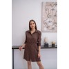 Kahverengi Desenli Jakar Elbise - 150481 Kahverengi Desenli Jakar Elbise - 150481