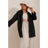Kadın Keten Kumaş Oversize Gömlek - 159582 Kadın Keten Kumaş Oversize Gömlek - 159582