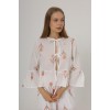 Fiyonk Bağlamalı Brode Bluz - Beyaz 162573 Fiyonk Bağlamalı Brode Bluz - Beyaz 162573