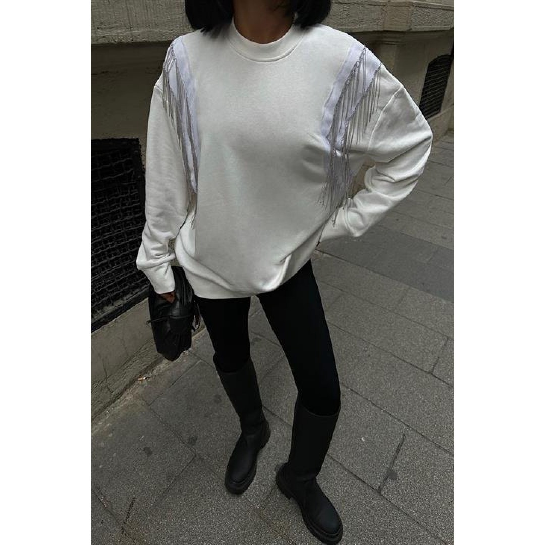 Angelina Metalize Sarkaçlı Sweatshirt 8048 -08 155923