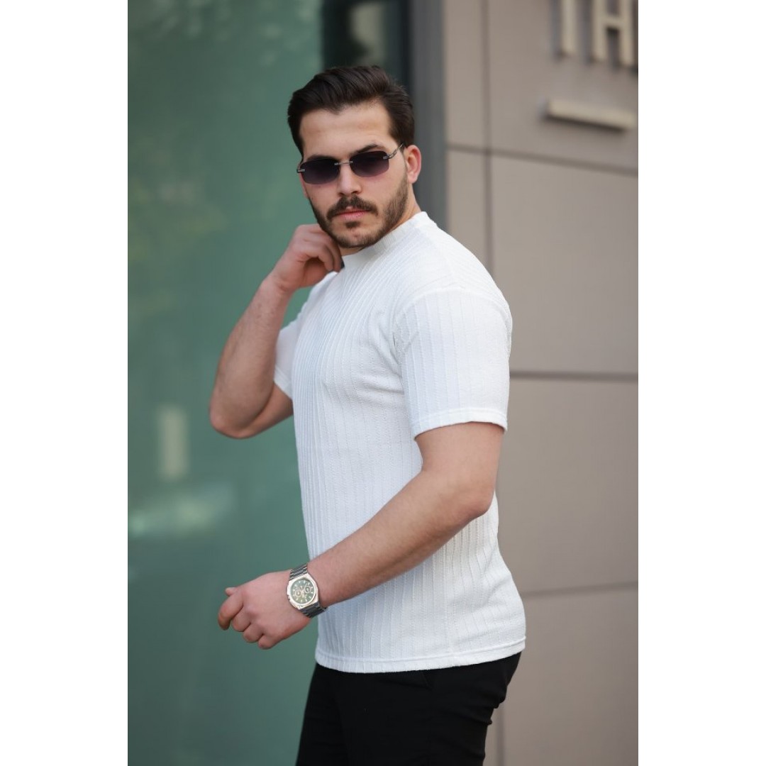 Erkek Kısa Kollu örgü Kumaş Bisiklet Yaka T-shirt 157301 Erkek Kısa Kollu örgü Kumaş Bisiklet Yaka T-shirt 157301