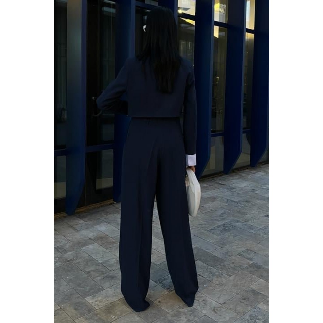 Garni Detaylı Crop Ceketli Takım 10075 158538 Garni Detaylı Crop Ceketli Takım 10075 158538