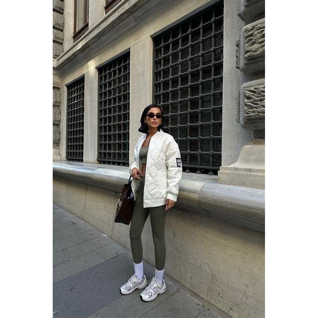 Alisa Oversize Kapitone Bomber Ceket 7058 -08 155980 Alisa Oversize Kapitone Bomber Ceket 7058 -08 155980