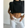 CHANEL VATKALI CROP BLUZ - Siyah 150463 CHANEL VATKALI CROP BLUZ - Siyah 150463