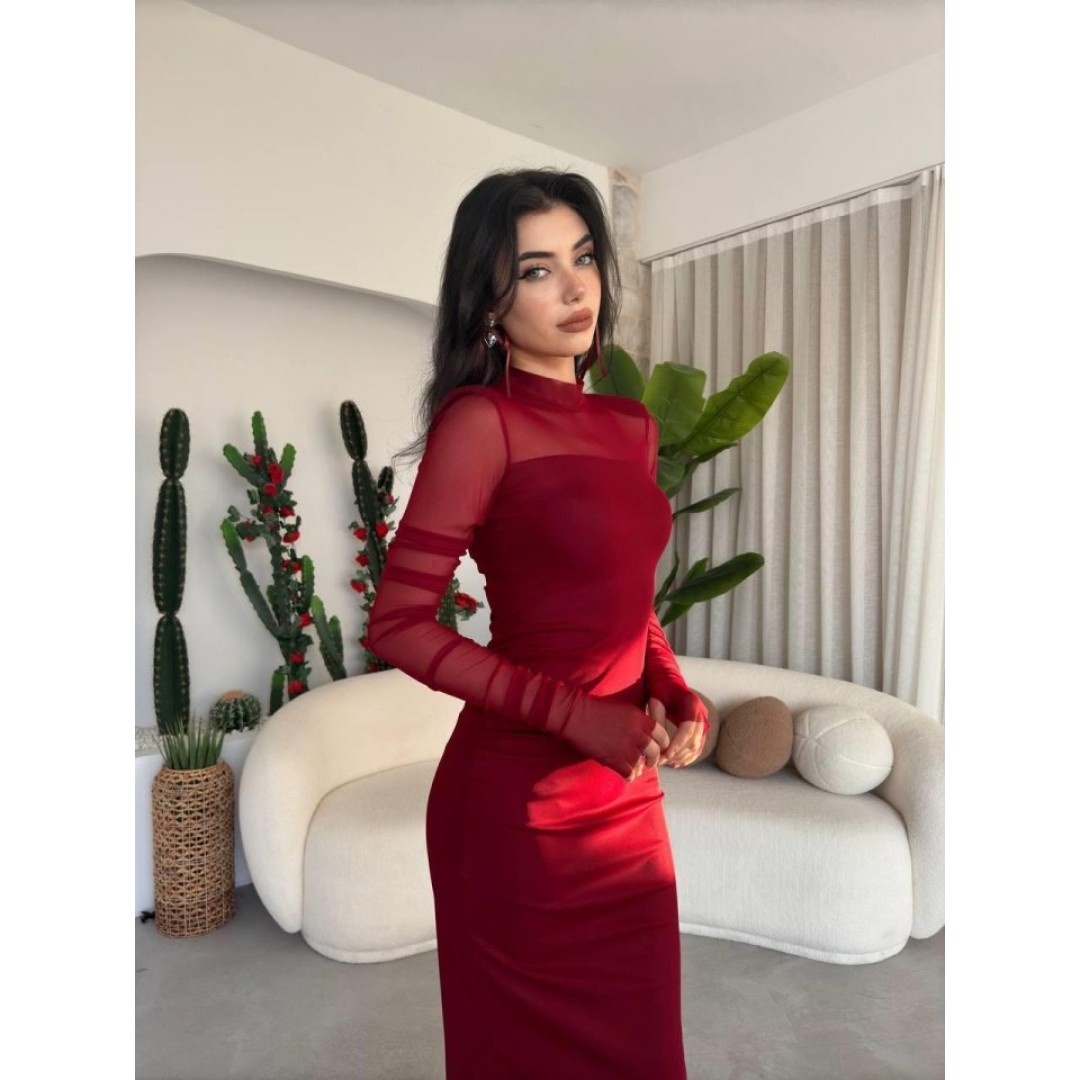 Visa Tül Elbise 149120