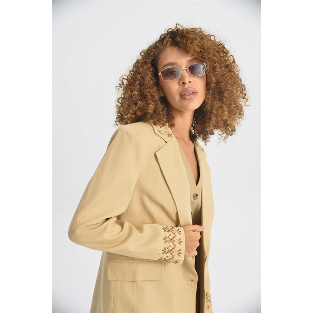 Leomie Nakışlı Blazer Ceket 6106 155208 Leomie Nakışlı Blazer Ceket 6106 155208