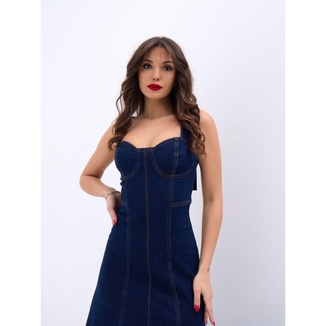 7090 KOT ELBİSE-MAVİ 143652 7090 KOT ELBİSE-MAVİ 143652