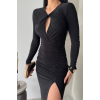 SANDY ELBİSE BÜZGÜ DETAYLI - Siyah 152736 SANDY ELBİSE BÜZGÜ DETAYLI - Siyah 152736
