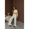 Bej Paçası Fırfırlı Keten Pantolon 158271 Bej Paçası Fırfırlı Keten Pantolon 158271