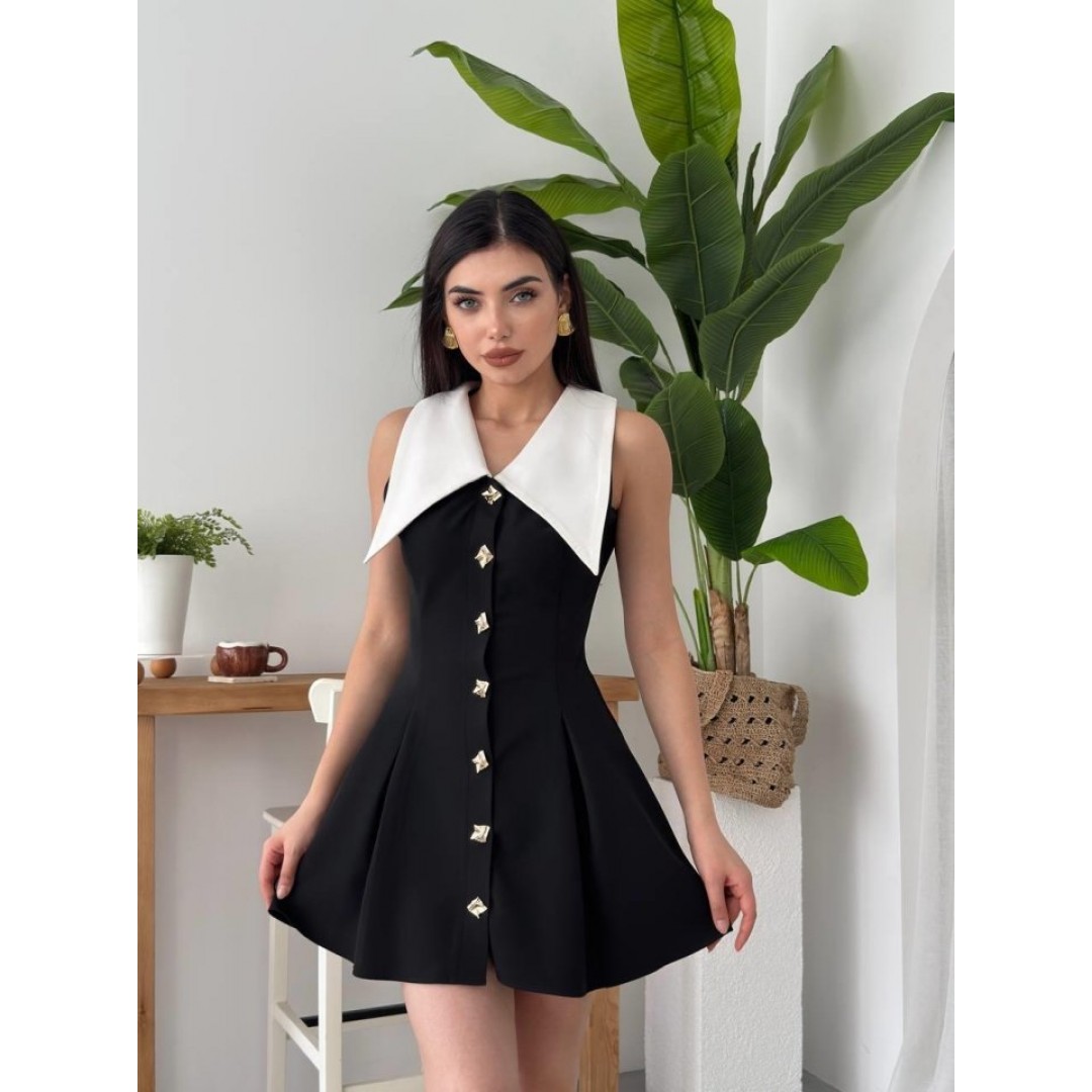 Ness Düğmeli Elbise - 153862