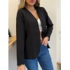 Kadın Uzun Kollu önü Açık Ithal Krep Blazer Ceket 135597