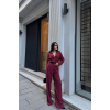ÇİZGİLİ BLUZ - PANTOLON TAKIM - Bordo 153605 ÇİZGİLİ BLUZ - PANTOLON TAKIM - Bordo 153605