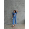 KETEN CROP KARPUZ KOL BLUZ-PANTOLON HASIR KEMERLİ - Mavi 152496 KETEN CROP KARPUZ KOL BLUZ-PANTOLON HASIR KEMERLİ - Mavi 152496