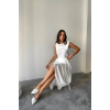 KETEN KOLSUZ BLUZ - MAXİ ETEK TAKIM - Beyaz 161853 KETEN KOLSUZ BLUZ - MAXİ ETEK TAKIM - Beyaz 161853