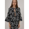 Fiyonk Bağlamalı Brode Bluz - Siyah 162574 Fiyonk Bağlamalı Brode Bluz - Siyah 162574