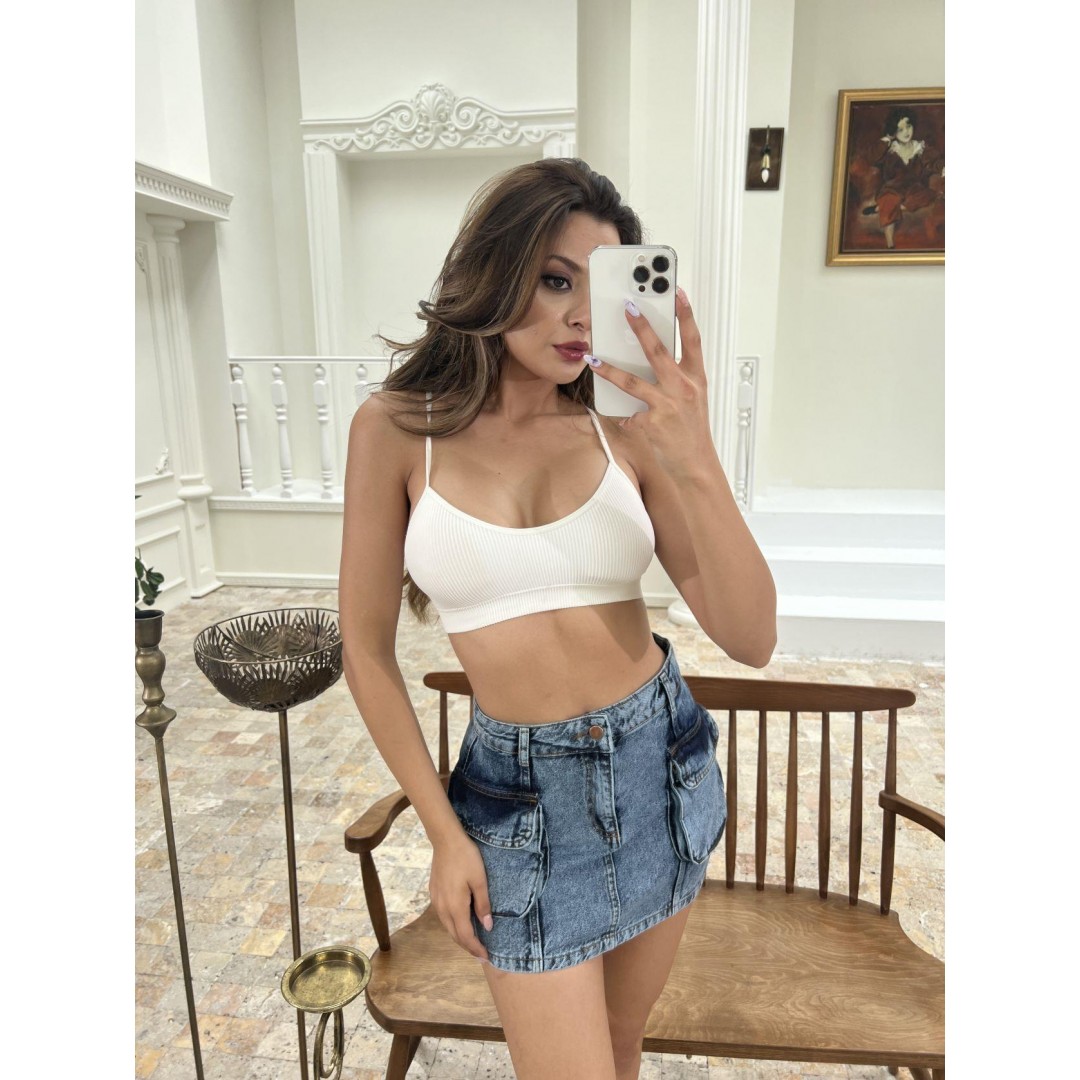6458 DENİM LOW WAIST SKIRT-MAVİ - 142891 6458 DENİM LOW WAIST SKIRT-MAVİ - 142891
