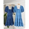Kare Yakalı Ve Gipe Detaylı Tensel Elbise 2883 - 159427 Kare Yakalı Ve Gipe Detaylı Tensel Elbise 2883 - 159427