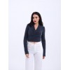 42531 TRİKO SİMLİ YAKALI CROP-ANTRASİT 144093 42531 TRİKO SİMLİ YAKALI CROP-ANTRASİT 144093