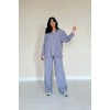 Gri Alice Gömlek Ve Bol Kesim Pantolon Takım 154840 Gri Alice Gömlek Ve Bol Kesim Pantolon Takım 154840