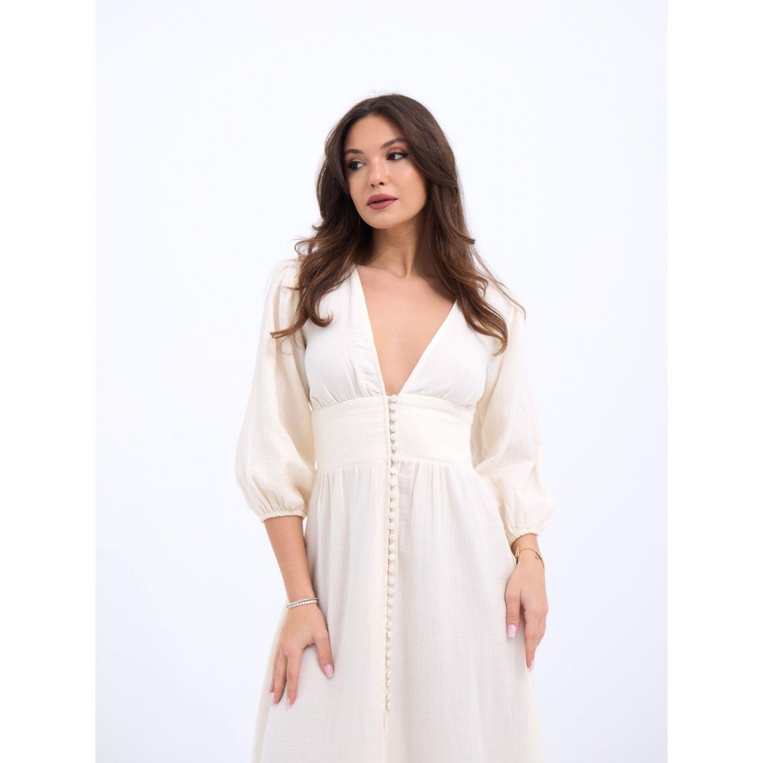 7096 ELBİSE-KREM - 144579 7096 ELBİSE-KREM - 144579