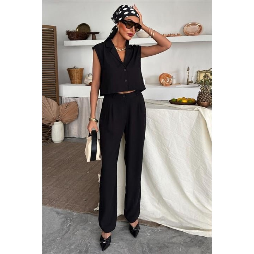 Zoe Crop Yelek Takım 9744-08 155162 Zoe Crop Yelek Takım 9744-08 155162