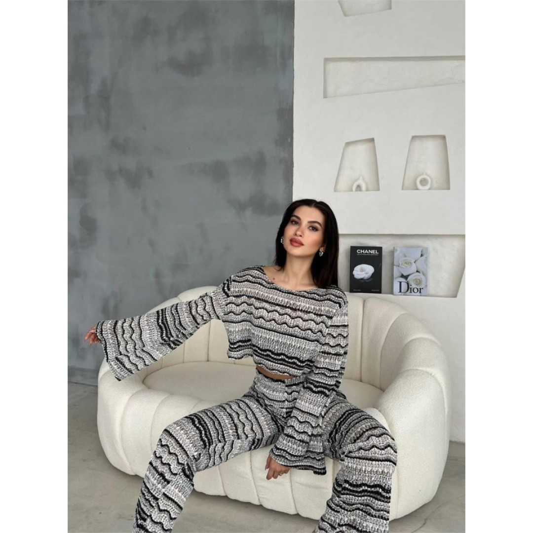 FİLE DANTEL BLUZ - YIRTMAÇLI PANTOLON TAKIM - Bej 152479 FİLE DANTEL BLUZ - YIRTMAÇLI PANTOLON TAKIM - Bej 152479