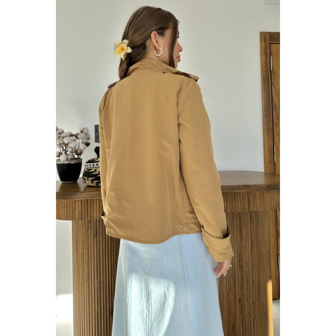 Camel Çift Katlı Kısa Ceket 152555 Camel Çift Katlı Kısa Ceket 152555