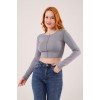 Ters Dikişli Basic Antrasit Body Bluz 148080 Ters Dikişli Basic Antrasit Body Bluz 148080