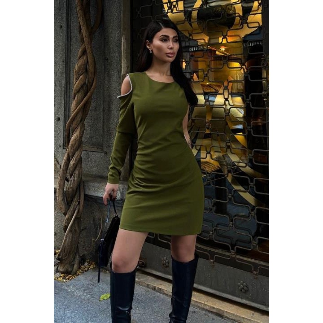 Adore Tek Kol Taş Detay Elbise 2684-8 155680 Adore Tek Kol Taş Detay Elbise 2684-8 155680