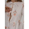 Fiyonk Bağlamalı Brode Bluz - Beyaz 162573 Fiyonk Bağlamalı Brode Bluz - Beyaz 162573