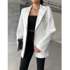 ELLO ETİKETLİ ÇENGELLİ İĞNE DETAYLI CEKET - Beyaz 152970 ELLO ETİKETLİ ÇENGELLİ İĞNE DETAYLI CEKET - Beyaz 152970