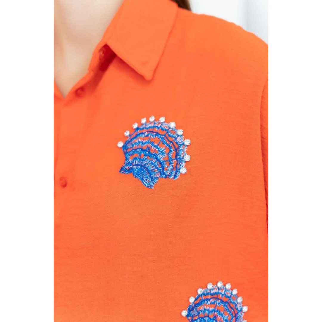 Oranj Deniz Kabuk Desenli Gömlek 148351 Oranj Deniz Kabuk Desenli Gömlek 148351