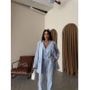 ÇİZGİLİ KETEN YELEK-PANTOLON TAKIM - Mavi - 152060 ÇİZGİLİ KETEN YELEK-PANTOLON TAKIM - Mavi - 152060