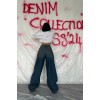 Lacivert Geniş Paça Jeans Pantolon - 148307