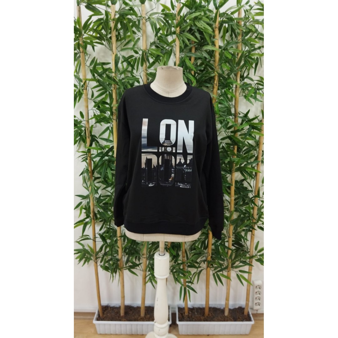 Erkek Uzun Kollu Bisiklet Yaka London Logo Baskılı Iki Iplik Bluz 138692 Erkek Uzun Kollu Bisiklet Yaka London Logo Baskılı Iki Iplik Bluz 138692