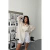 SİMLİ ÇİZGİLİ VUAL GÖMLEK - Bej 158868